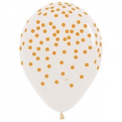 Helium Ballon "Bedrukt"; Doorzichtig met confetti	
